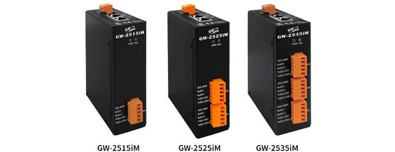 GW-2515iM、GW-2525iM 和 GW-2535iM：Modbus TCP 轉 RTU/ASCII 安全閘道器
