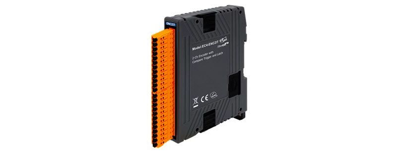 EC4-ENC2IT: EtherCAT SubDevice Slim Two-Channel Incremental Encoder Counter Module with Position Compare and Latch Functions